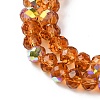 Electroplate Transparent Glass Beads Strands EGLA-A046-01B-13-2