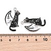 Alloy with Black Enamel Pendants AL-CBA2919-02P-07-3