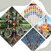 240Pcs Electroplate Glass Faceted Octagon Links Connector Charms EGLA-SP0001-43B-7