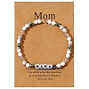 Mother's Day Dyed Synthetic Turquoise & Glass Beads Stretch Bracelets LS-SK3516-8-1