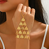 Brass Layered Link Ring Bracelets for Women GT6383-2-1