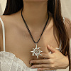 Spiral Sun Alloy Pendant Necklaces WG2B5AF-03-1