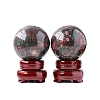 Natural Rhodonite Crystal Ball Display Decorations PW-WG27983-01-5