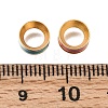 Brass Enamel European Beads KK-G605-08G-3