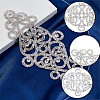 Brass Crystal Rhinestones Ornament Accessories for Chain Belts KK-WH0816-001-4