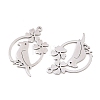 304 Stainless Steel Pendants STAS-E521-07P-04-2