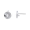 Brass Clear Cubic Zirconia Stud Earring Findings KK-G432-22P-3