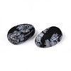 Natural Snowflake Obsidian Pendants G-N349-08B-2