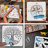Large Plastic Reusable Drawing Painting Stencils Templates DIY-WH0172-592-4