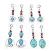 16Pcs 4 Styles Synthetic Turquoise Pendant Decorations HJEW-JM04856-1