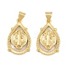 Brass Shell Pendants CU-CBA9482-05G-05-1