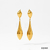 316L Surgical Stainless Steel Teardrop Stud Dangle Earrings for Women WGDB3F6-02-1