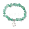 Natural Green Aventurine Chip Beaded Stretch Bracelets BJEW-JB11133-04-1