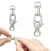 2Pcs 2 Styles Stainless Steel Lobster Claw Clasps STAS-CJ0003-62-1