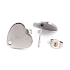 Non-Tarnish 304 Stainless Steel Stud Earring Findings EJEW-O104-15P-3