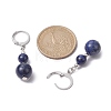 Round Natural Lapis Lazuli Dangle Earrings EJEW-JE05536-05-2