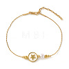 Brass & Imitation Pearl Round Beaded Bracelets RK2391-2-1