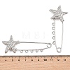 Starfish 304 Stainless Steel Safety Pins Brooch Findings SA-CBA098D-16D-P05-3