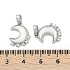 Natural White Shell Moon Pendants KK-U043-23P-02-3