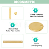 DIY Flat Round & Rectangle Stainless Steel Stamping Blank Tag Pendant & Links Connectors Kits STAS-DC0016-15-6