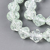 Transparent Crackle Glass Beads Strands GLAA-Q115-04A-06-3