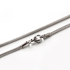 304 Stainless Steel Snake Chain Necklaces STAS-M174-018P-C-1