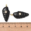 Natural Obsidian Carved Pendants G-H357-04G-07-2