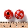 Printed Wood European Beads WOOD-Z002-08K-3