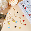 100Pcs 5 Colors Alloy Enamel Charms ENAM-SC0005-32-4