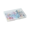 48Pcs 8 Colors Electroplate Glass Links Connectors EGLA-FS0001-48-6