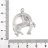 Brass Micro Pave Clear Cubic Zirconia Pendants KK-B177-05E-P-3