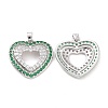 Brass Micro Pave Cubic Zirconia Pendants KK-B070-01P-1