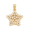 Brass Micro Pave Clear Cubic Zirconia Pendants CU-CBA9B49-02A-G-1