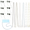 6Pcs ABS Plastic Imitation Pearl & Glass Eyeglasses Chains HJEW-YW00503-1