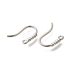304 Stainless Steel Rhinestone Earring Hooks STAS-D310-01P-02-2