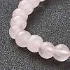 Natural Rose Quartz Beaded Stretch Bracelets BJEW-A117-B-11-3