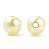 Spray Painted ABS Plastic Imitation Pearl Beads OACR-T015-05C-20-1