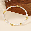 Bohemian Style Brass & Imitation Pearl Stretch Bracelets for Women FP3372-3