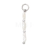 Natural Baroque Keshi Pearl & Electroplate Synthetic Non-magnetic Hematite Beaded Pendants PALLOY-JF05012-02-3