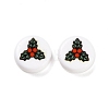 Christmas Theme Printed Opauqe Acrylic Beads OACR-R004-01E-2