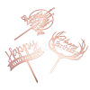 3Pcs 3 Styles Acrylic Cake Toppers FIND-TA0010-38A-2
