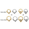 316L Surgical Stainless Steel Micro Pave Clear Cubic Zirconia Nose Rings WG1C8D8-06-3