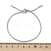 Tarnish Resistant Adjustable 304 Stainless Steel Slider Bracelet/Bolo Bracelets Making BJEW-F412-04P-6