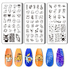 Stainless Steel DIY Nail Art Templates MRMJ-WH0092-013-1