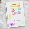 CRASPIRE 4Pcs 4 Styles Tableware Clear Silicone Stamps DIY-CP0009-80A-5
