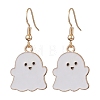 2 Pairs Ghost Alloy Enamel Dangle Earrings Set EJEW-JE06094-1