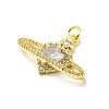 Brass Micro Pave Cubic Zirconia Pendants FIND-Z023-11G-2