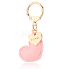 1Pc Imitation Leather Heart Keychain KEYC-CL0001-14F-7