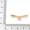 Brass Micro Pave Clear Cubic Zirconia Toggle Clasps Parts KK-U051-05G-4