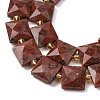Natural Red Sesame Jasper Beads Strands G-F839-A17-01-4
